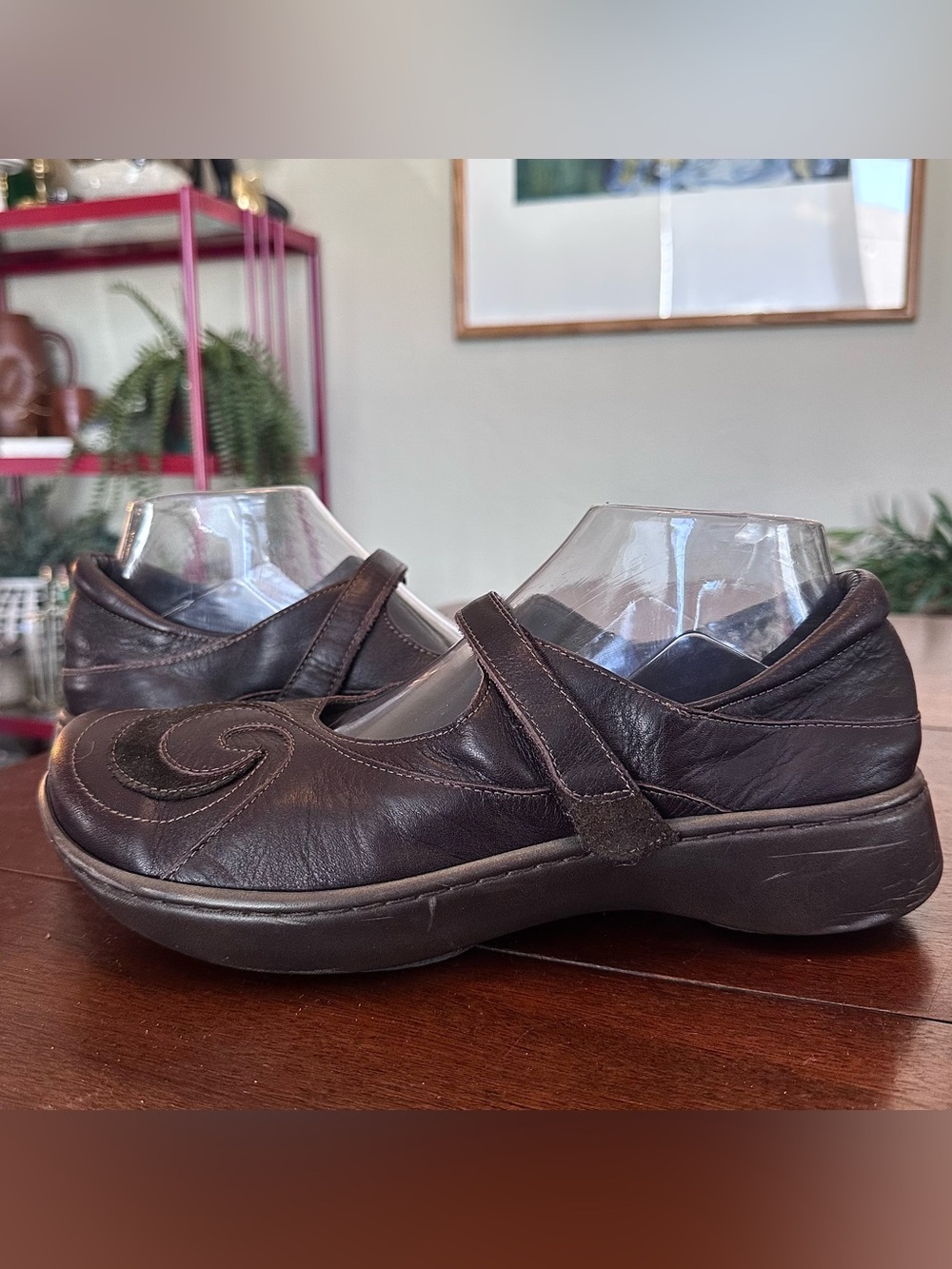 Naot Brown Leather Mary Janes Comfort Shoes | Women's Size EU 41 US 10-10.5